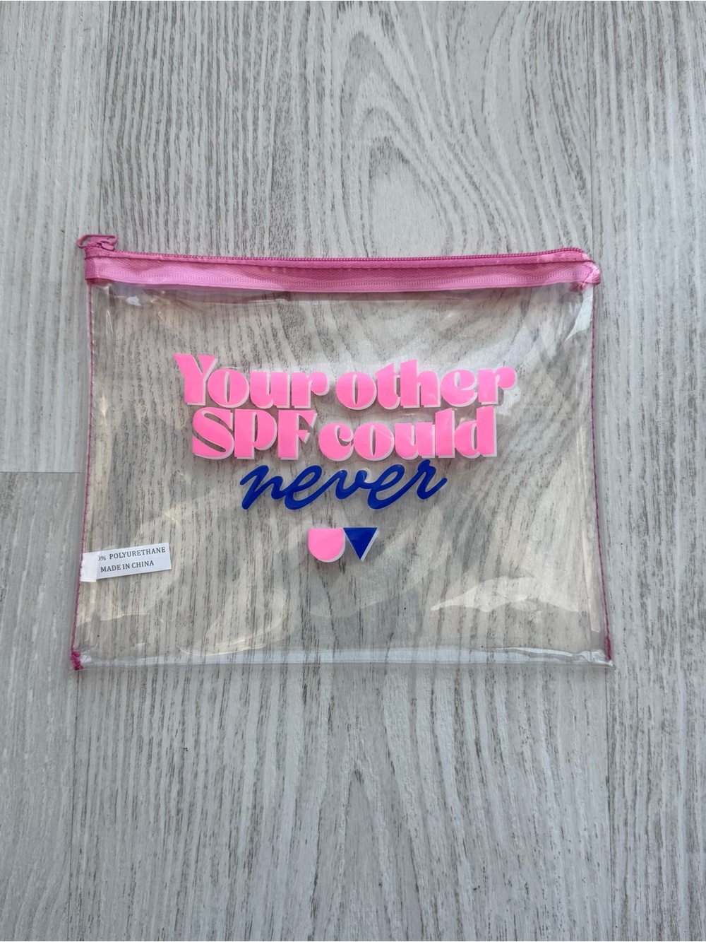 Ultra Violette ‘Your other SPF could never’ clear zipper PR makeup cosmetics bag